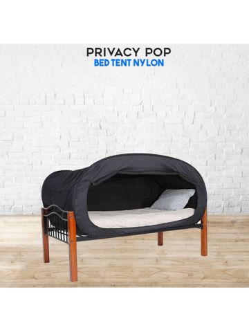 Charhoden Privacy Pop Bed Tent Nylon Black Single/Bunk