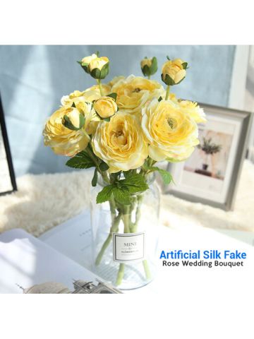 Artificial Silk Fake Flowers Small Bouquet