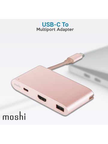 Moshi USB-C Multiport HDMI Adapter Gold Rose