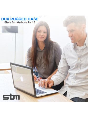 STM Dux Rugged Case Black For Macbook Air 13