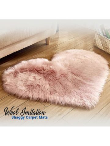 Wool Imitation Sheepskin Rugs Faux Fur Non Slip Bedroom Shaggy Carpet Mats