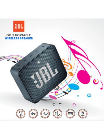 JBL GO 2 Portable Wireless Speaker - Navy