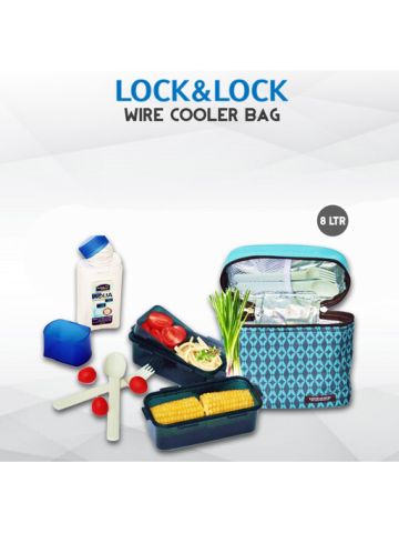 Lock & Lock Wire Cooler Bag 8 Ltr Sky Blue