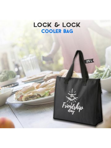 Lock & Lock Lettering Cooler Bag 25L Black