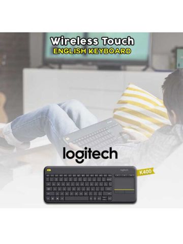 Logitech K400 Plus Wireless Touch English Keyboard - Dark Grey