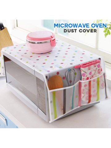 Household Waterproof Microwave Oven Dust Cover with Storage Bag for Kitchen B