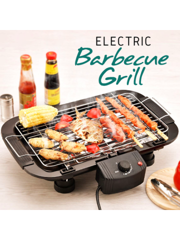 Electric Barbecue Grill With 3 Adjustable Grill Heights 2000 Watts