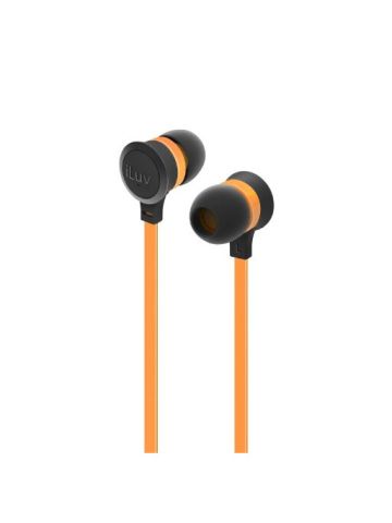 ILuv IEP334ORGN Neon Sound High-Performance Earphones, Orange