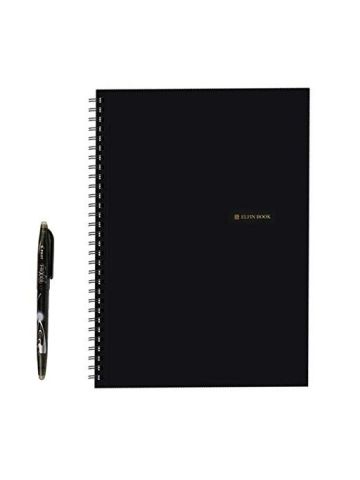 Elfinbook 2.0 Smart Reusable Erasable Notebook Microwave Wave Cloud Erase Notepad Note Pad Lined with Pen