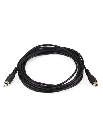 Monoprice 100657 12-Feet RCA Plug/Jack M/F Cable, Black