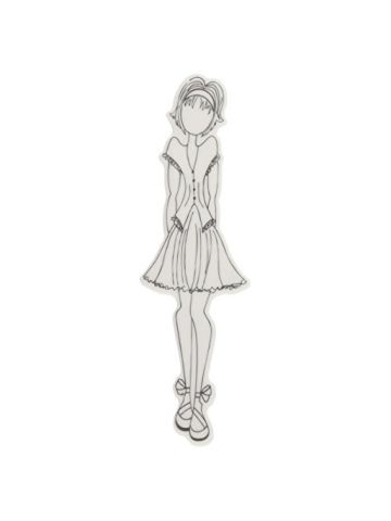 Julie Nutting Mixed Media Cling Rubber Stamps - Phoebe 2X7.25