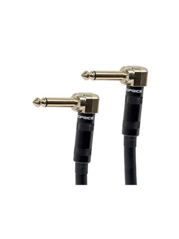 Monoprice 109780 8-inch , 1/4-Inch Right Angle Male To Right Angle Male 16AWG Guitar Patch Cable