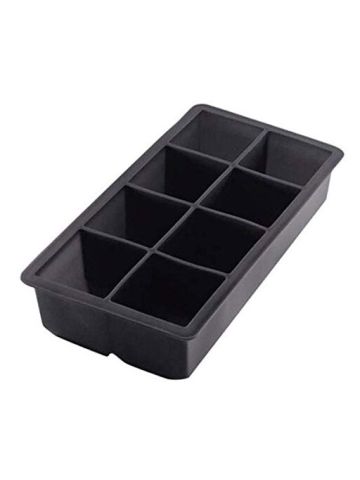 Black 8 Big Cube Giant Jumbo Large Silicone Ice Cube Square Tray Mold Mould