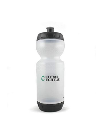 Clean Bottle 23-Ounce Water Bottle, Black/Clear