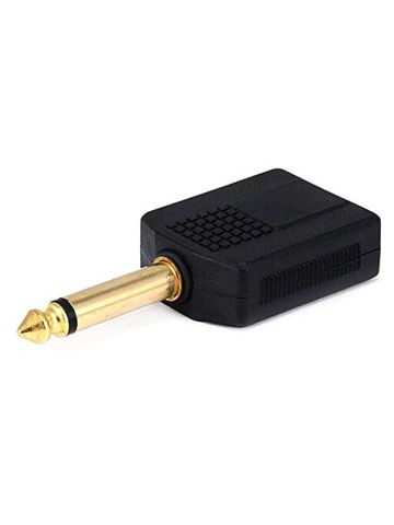 Monoprice, Inc. 6.35Mm  Mono Plug To 2 X Jack Splitter Adaptor - Gold Plated