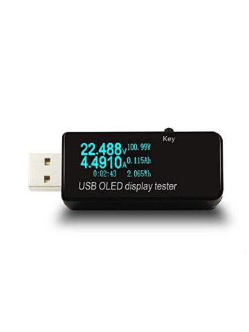 Oled 128 X64 Usb Tester Dc Voltmeter Current Voltage Meters Power Bank Battery Capacity Monitor Qc3.0 Phone Charger Detector
