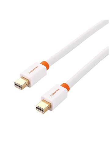 Cabletime Mini Display Port Cable In White With Gold-Plated
