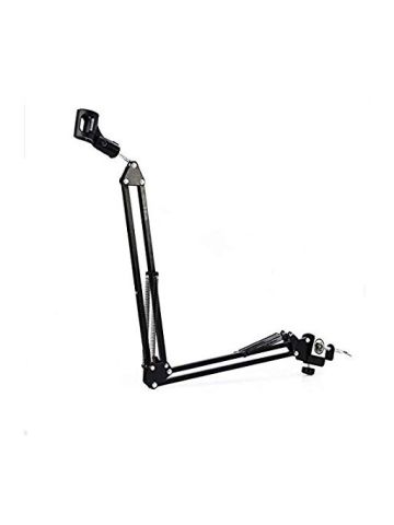 Black Extendable Recording Microphone Holder Suspension Boom Scissor Arm Stand Holder