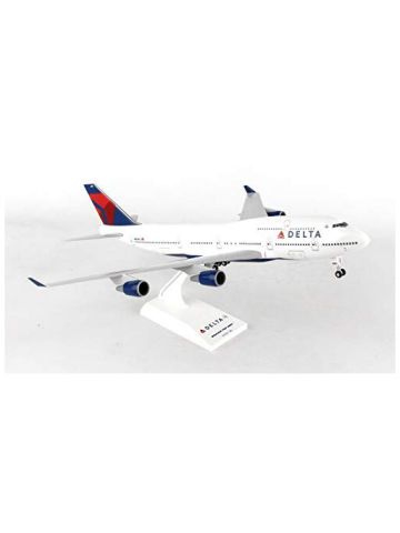Daron Skymarks Delta 747-400 Airplane Model Building Kit With Gear,