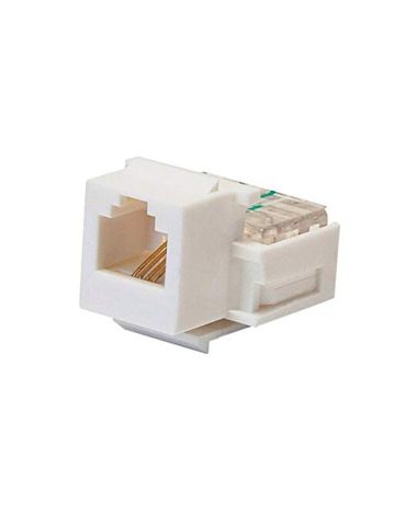 Monoprice RJ-11 Toolless Keystone Jack, White 107288