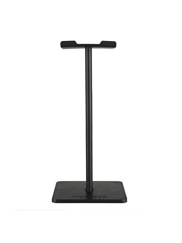 Display Headphone Stand Headset Holder Earphone Bracket Earbud Hanger Metal and Soft Tup for Headphone Black