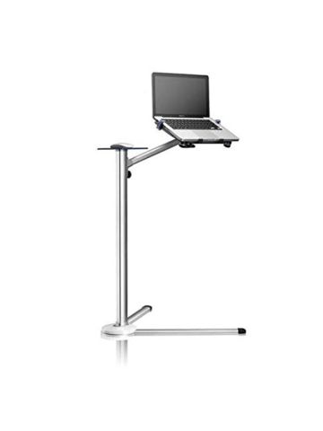 360 Degree Rotation Up-7 Height Adjustable Laptop Floor Stand with Mouse Tray Aluminum Alloy Ergonomics Laptop Desk Holder