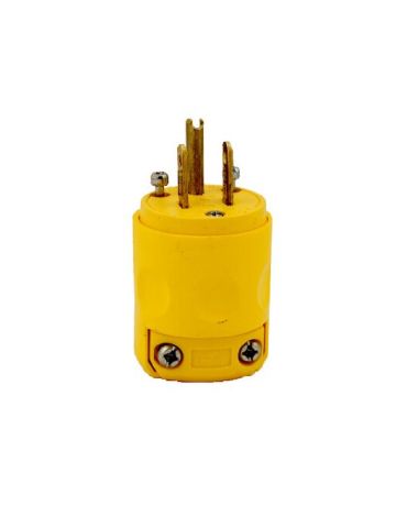 Leviton 515PV 15 Amp, 125 Volt, Grounding Plug, Yellow
