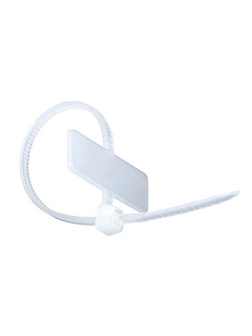 Monoprice Marker Cable Tie 4 Inch 18LBS, 100pcs/Pack - White