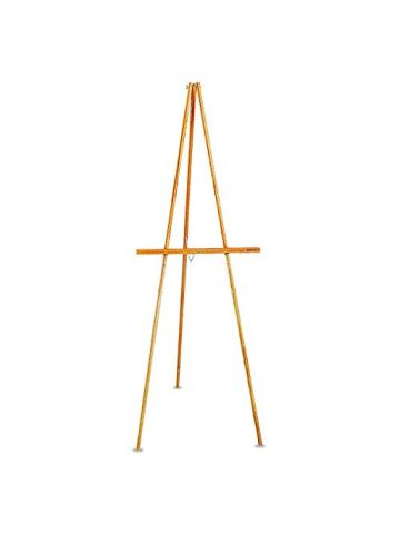 Quartet Mfg. Lightweight Tripod Floor Easel, 64 High, Natural Oak