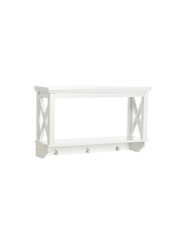 River Ridge X-Frame Bathroom Wall Shelf - White