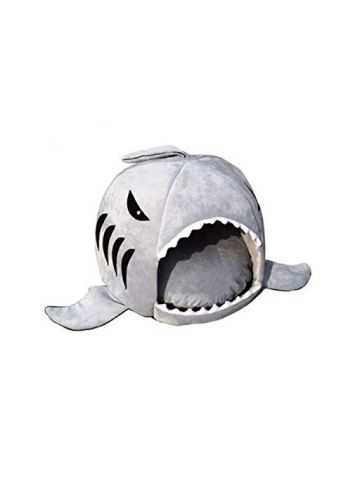 L Size Grey Warm Soft Dog House Pet Sleeping Bag Shark Dog Kennel Cat House