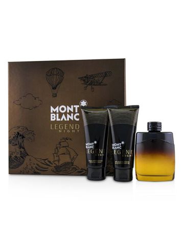 Mont Blanc Legend Night For Men EDP 100ml+100ml Asb+100ml Sg Set