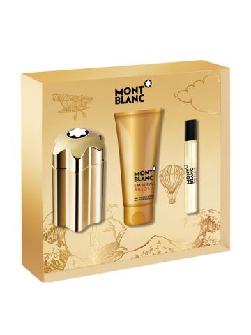 Mont Blanc Emblem Absolu For Men EDT 100ml+7.5ml Mini+100ml All Over Sg Set