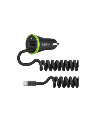 Belkin - Lightning Car charger with coiled Lightning cable