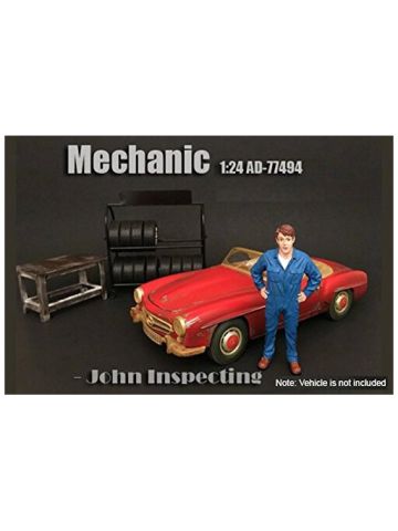 American Diorama Mechanic John Inspecting, Scale Accessory For Diecast Cars