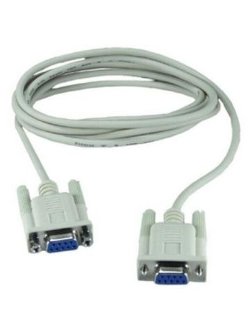 10FT Cable DB9F To DB9F Null Modem Beige