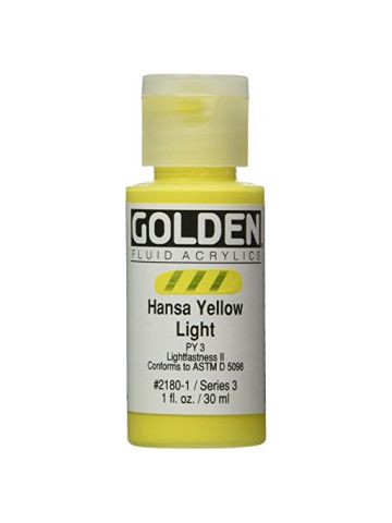 Golden Fluid Acrylic Paint 1 Ounce-Hansa Yellow Light