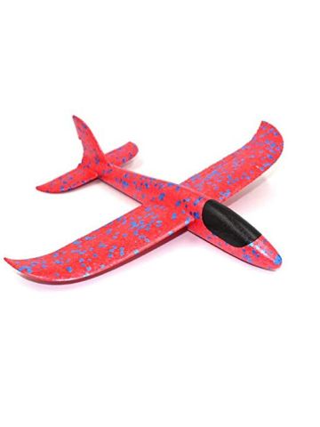 Hand Throwing Glider Foam Aeroplane Light Weight Balsa Aircraft Reconfigurable Glider Kids Toy Red