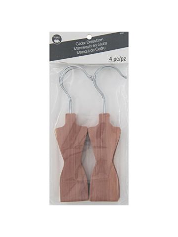 Dritz Clothing Care Cedar Dressform Hangers 4 Per Package  Pack Of 3
