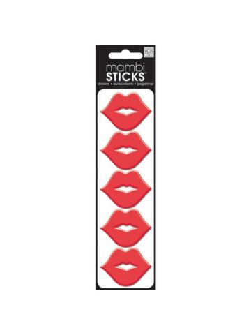 Puffy -  Stickers Red Lips  Pack Of 6