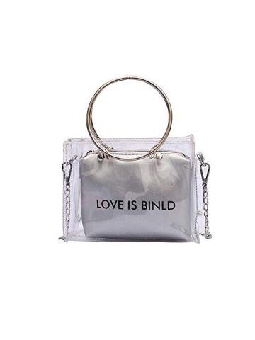 Y&D Women's Crystal Bag Chic Fashion  Alloy Chain Sweet lady Like Shoulder Bag Silver B07NDYGKB9