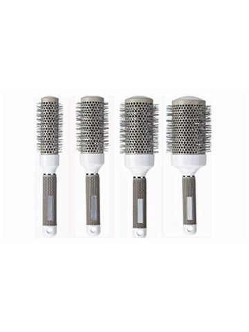 Ceramic Ionic Round Comb Barber Hair Dressing Salon Styling Tools Brushes Hairbrush Set - 4 Sizes