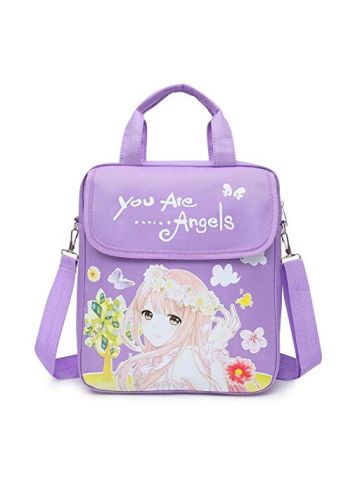 Y&D Stylish Kids Fashion Bag Lovely Flower Decor Priness Chic School Bagpack Purple B07NDXZHBS