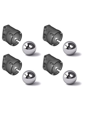 Lego Technic New 4 Steel Pivot Ball + 4 Steering Joint Socket
