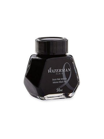 Waterman 50 Ml Bottled Liquid Fountain Pen Ink, Intense BlacK