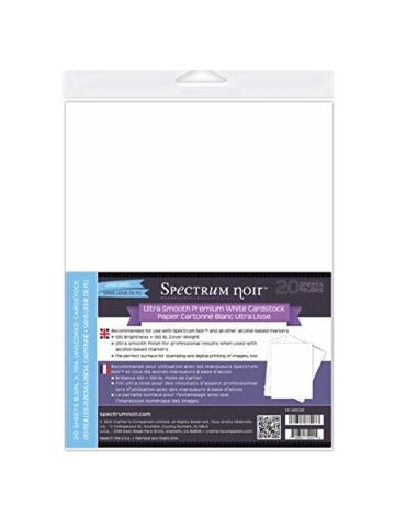Spectrum Noir Ultra Smooth Premium Cardstock 8.5X11 20/Pkg-White