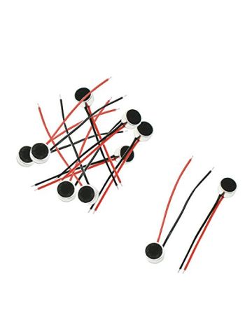 Uxcell 10 Pcs 6mm X 3.5mm 2 Wire Cable MIC Capsule Electret Condenser Microphone