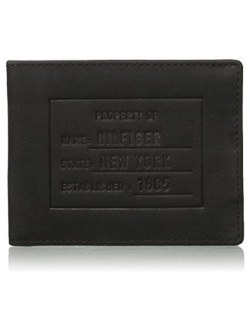 Tommy Hilfiger Mens Emboss Mini Cc Wallet Black