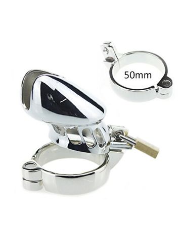 HHXXCC Sliver Metal Exercise Bands Male Chasti-Ty Device - 50Mm Size 013-50