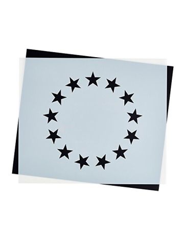 Betsy Ross Flag 13 Star Stencil For Painting On Wood, Walls, Fabric, Airbrush